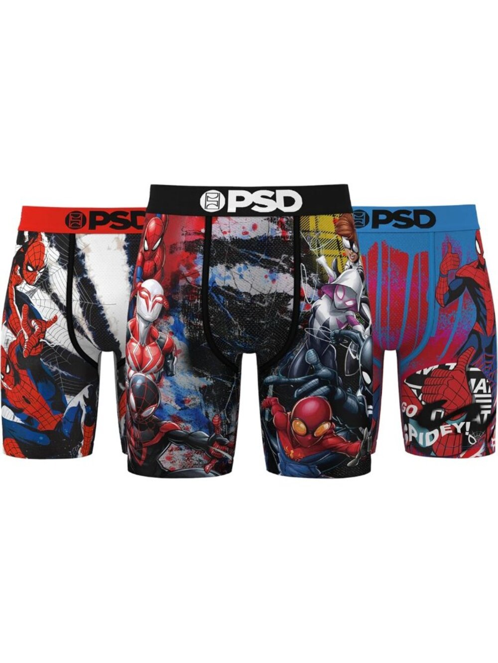 Graphic Print Boxer Briefs for Men - Marvel Design, Comfortable Fit, Packs